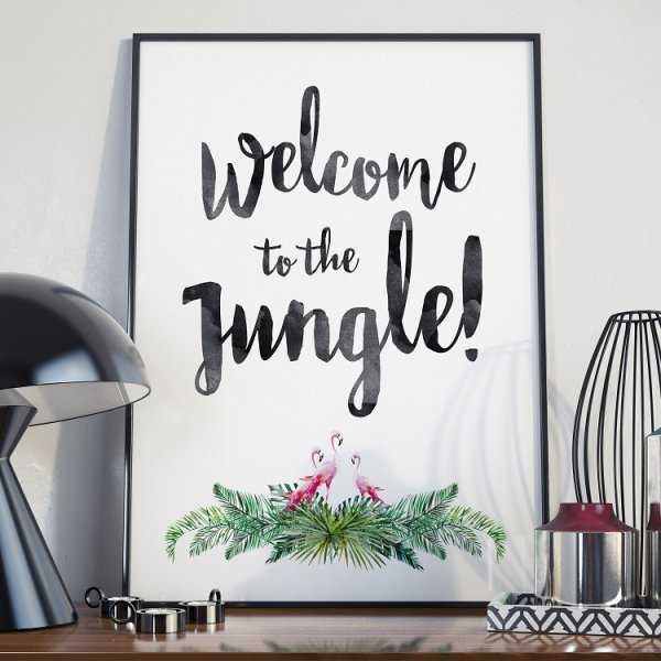 WELCOME TO THE JUNGLE - Plakat w ramie WELCOME TO THE JUNGLE - Plakat w ramie