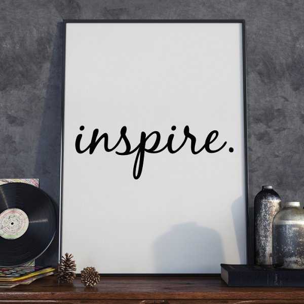 INSPIRE - Plakat typograficzny INSPIRE - Plakat typograficzny
