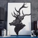 VINTAGE DEER - Plakat w ramie VINTAGE DEER - Plakat w ramie