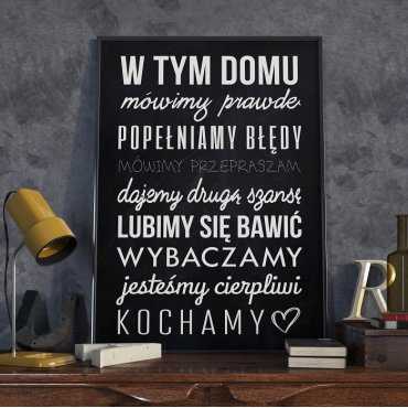 W TYM DOMU - Plakat typograficzny