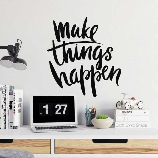 MAKE THINGS HAPPEN - Naklejka na ścianę MAKE THINGS HAPPEN - Naklejka na ścianę