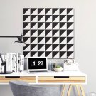 CZARNO-BIAŁE TRÓJKĄTY - Designerski obraz na płótnie CZARNO-BIAŁE TRÓJKĄTY - Designerski obraz na płótnie
