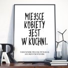 MIEJSCE KOBIETY W KUCHNI - Plakat w ramie MIEJSCE KOBIETY W KUCHNI - Plakat w ramie