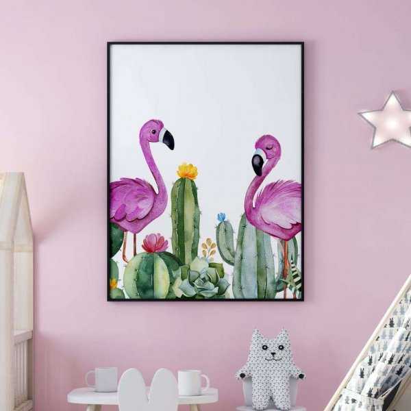 plakat flamingo friends