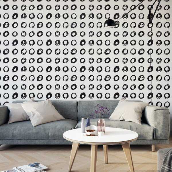DOODLE CIRCLE - Tapeta ścienna DOODLE CIRCLE - Tapeta ścienna