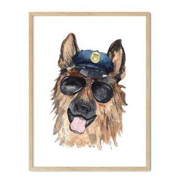 plakat police dog