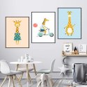 zestaw plakatów pastel giraffe