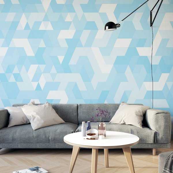 SKY-BLUE TRIANGLE - Tapeta ścienna SKY-BLUE TRIANGLE - Tapeta ścienna
