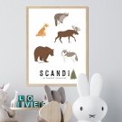 plakat ze zwierzętami scandi