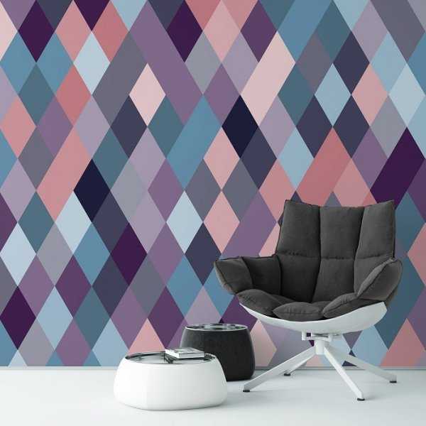 PURPLE ART - Tapeta ścienna PURPLE ART - Tapeta ścienna