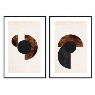 zestaw plakatów brownie shapes