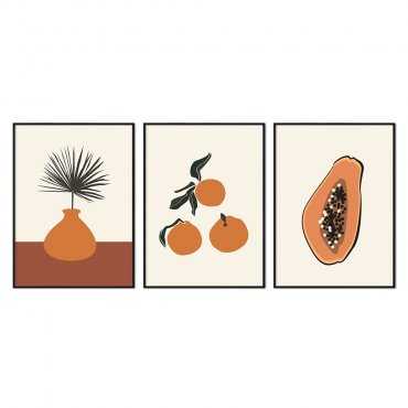 zestaw plakatów fruity design