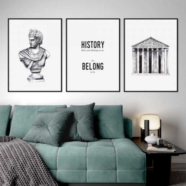 zestaw plakatów history art