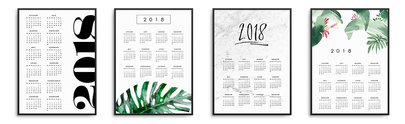 kalendarze ścienne 2018