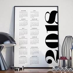kalendarz w formie plakatu