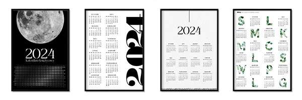 kalendarze w ramach na rok 2024